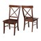 International Concepts Set of 2 X-Back Chairs with Solid Wood Seats, Espresso C581-613P - alternate 4